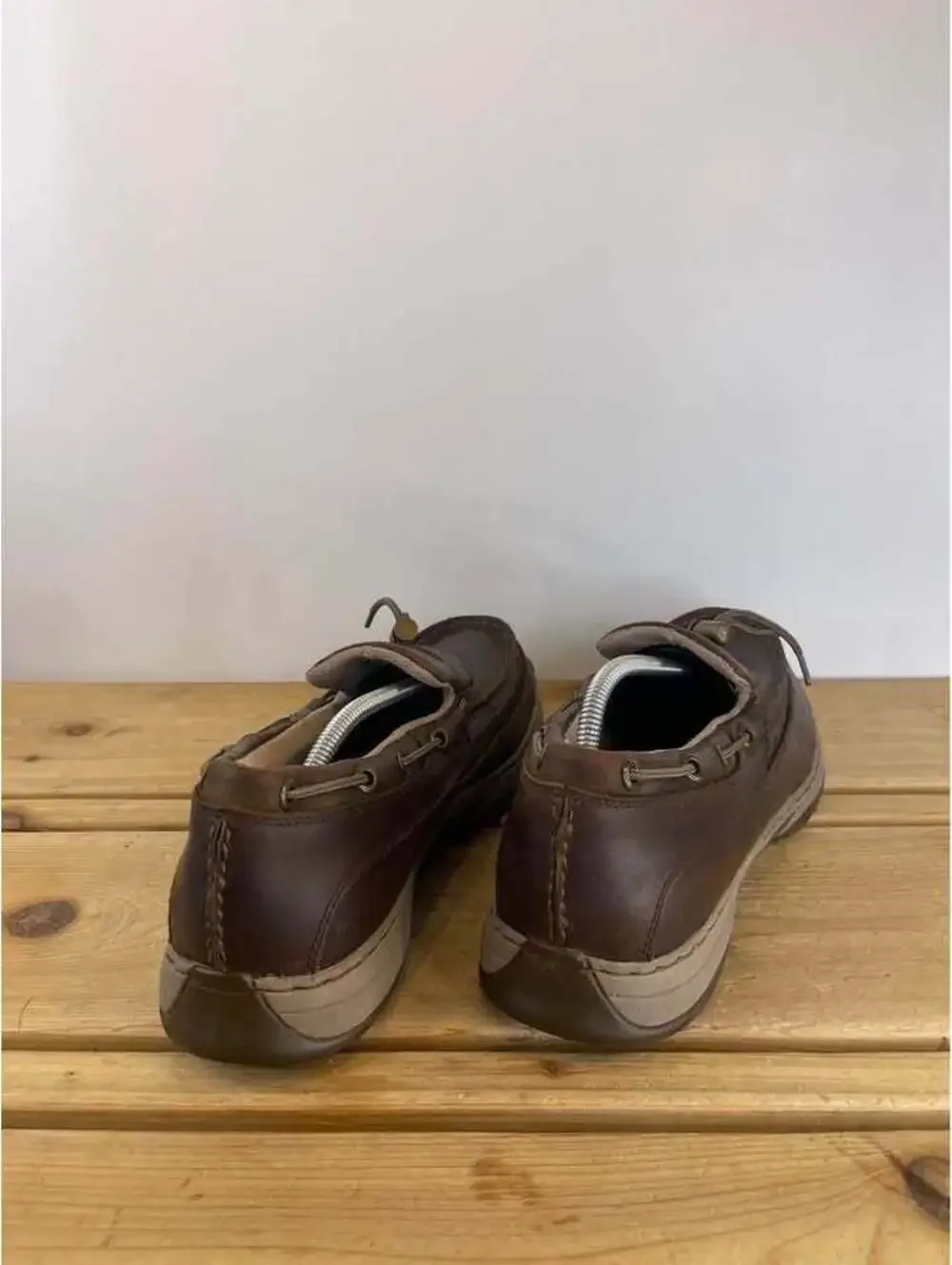 Cabela’s Guidewear Brown Leather Boat Shoes Men’s 12W Wide Toggle Slip